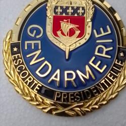 plaque de motard  gendarmerie escorte présidentielle,état neuf!!RARE!!!!