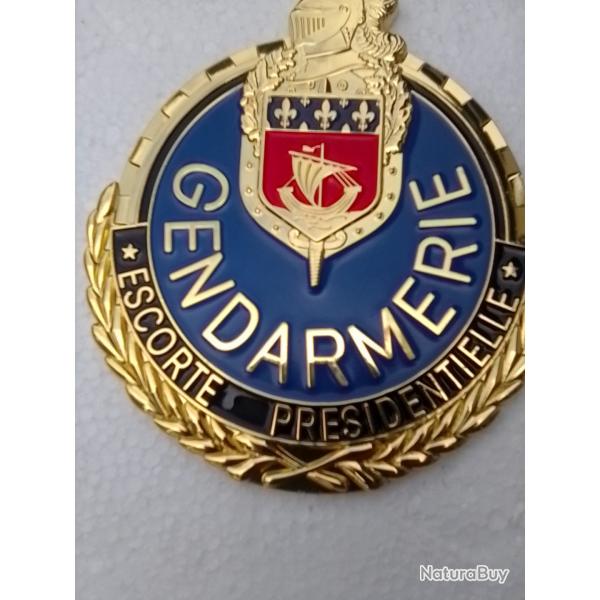 plaque de motard  gendarmerie escorte prsidentielle,tat neuf!!RARE!!!!