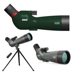 Longue Vue 20-60x60AE HD Lunette de Repérage Coudée 45° Prisme BAK4 FMC Trépied et Sac Inclus