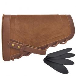 Busc de crosse 100% cuir ambidextre avec inserts - marron - LIVRAISON GRATUITE