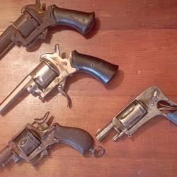 Lot de revolvers à restaurer.