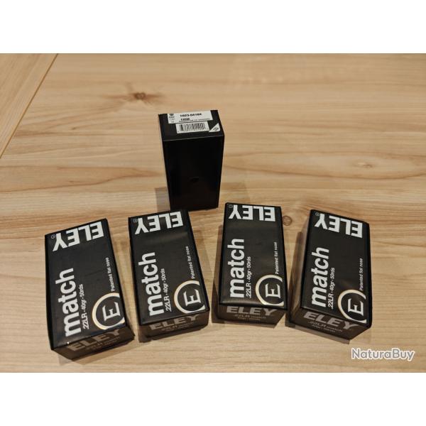 Munitions 22LR ELEY MATCH (lot de 5 boites de 50 munitions)