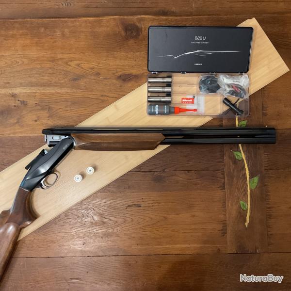 BENELLI 828 U Black cal 12/76. Superpos haut de gamme. Excellent tat.