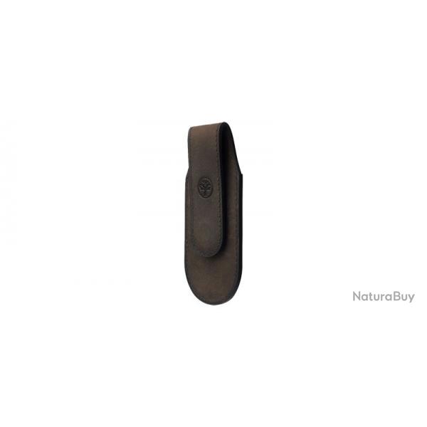 Boker Etui Cuir Marron magntique large - Longueur : 130mm