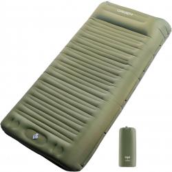 Matelas Camping de 14cm d'épaisseur, Autogonflant Ultra Léger avec Pompe à Pied et Oreiller