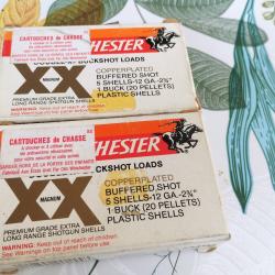2 boîtes chevrotine 20 grains cal 12 winchester