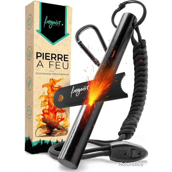 Pierre a Feu Survie XXL, Materiel Militaire, Briquet Survie dans Le Vent et la mto Fait