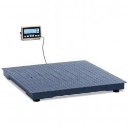 Balance au sol 1 000 kg / 0,2 kg 100 x 100 cm avec écran LCD externe acier inoxydable pvc acier au