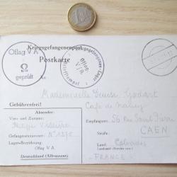 29 aout 1940 Oflag V-A Weinsberg correspondance prisonnier officier