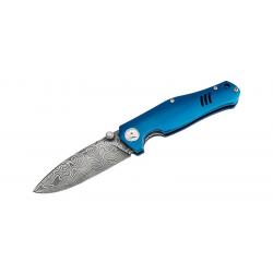 Couteau Boker 1969 Z28-Damast - Lame 80mm - Manche Aluminium - Clip