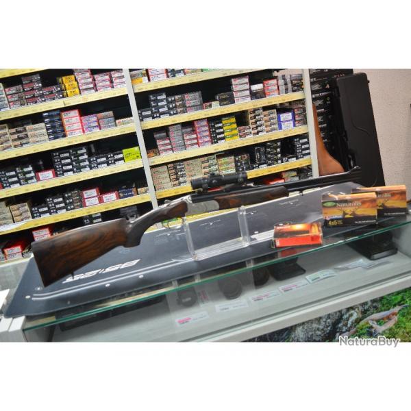 CARABINE EXPRESS SUPERPOSE DEMAS S1 CALIBRE 8X57 JRS + POINT ROUGE MONTAGE PIVOTANT D'OCCASION