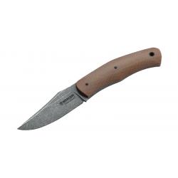 Couteau Boker Boxer Fixed - Lame 84mm - Manche Micarta - Etui Cuir
