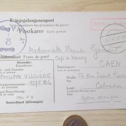 Oflag V-A Weinsberg correspondance prisonnier officier 2 ww 15 février 1941