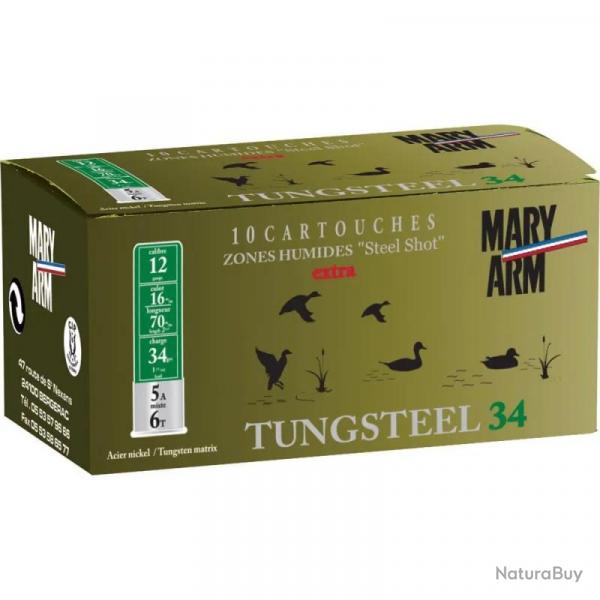 CARTOUCHES MARY ARM TUNGSTEEL 34 calibre 12/70 34g n4A/5T mixte x10