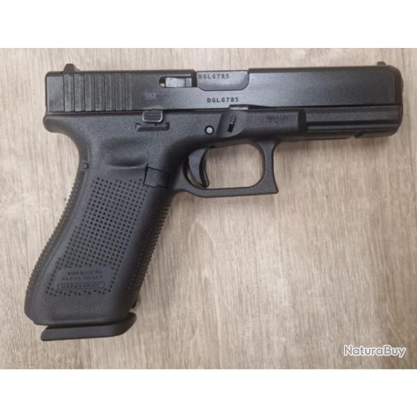 PISTOLET GLOCK 17 GEN 5 calibre 9x19 - Occasion tir 50 cartouches comme neuf