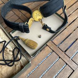 Ceinturon grande tenue artillerie + dragonne + bélière