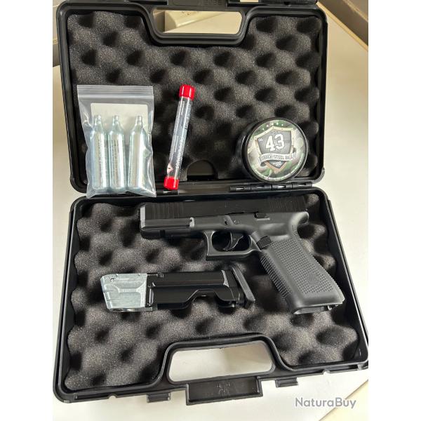 Umerex Glock 17 Gen 5 T4E .43 cal Mallet Origine. Comme Neuf, Avec extras. 7joule power kit.