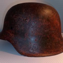 Casque Allemand modèle 42 Coque - Deuxième Guerre Mondiale - 1939/1945  (1)