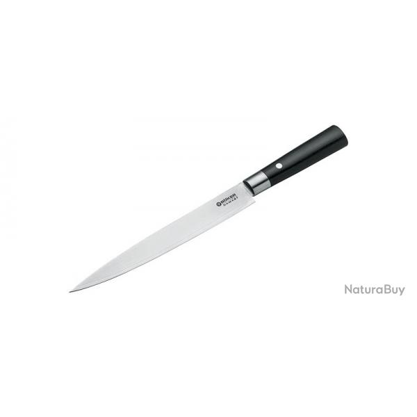 Couteau Boker Cuisine Damas Sujihiki - Lame 229mm - Manche Plywood Noir
