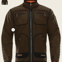 VESTE POLAIRE HARKILA HOMME KAMKO FLEECE GREEN/ORANGE