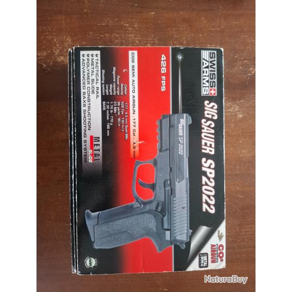 Airgun SIG SAUER SP2022 - Co2 semi auto 177cal - 4.5mm - 426 FPS