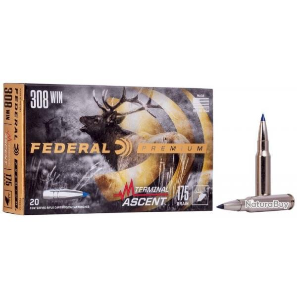 Munitions FEDERAL cal.308win Terminal Ascent 175gr par 20
