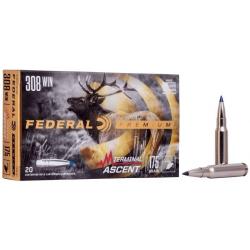 Munitions FEDERAL cal.308win Terminal Ascent 175gr par 60