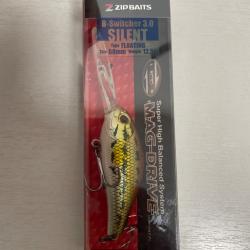 !! Ope -45%!! LEURRE ZIPBAITS B-SWITCHER 4.0 SILENT  65mm 12.5gr col goujon
