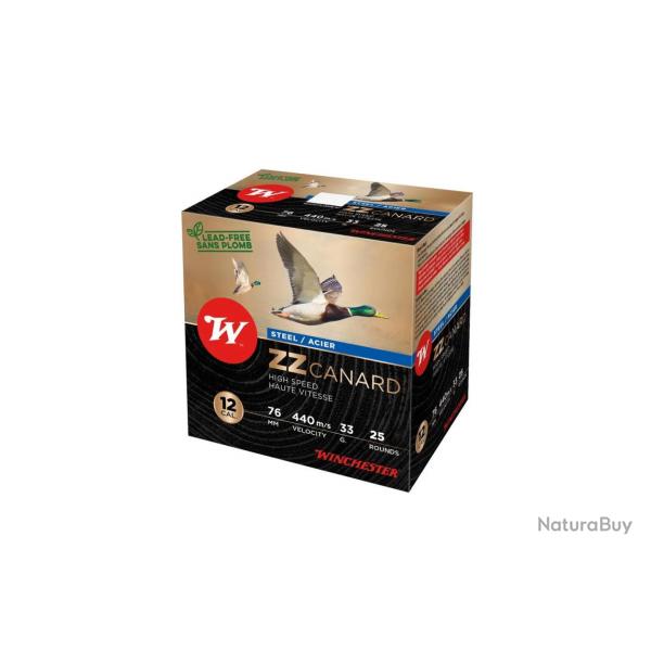 CARTOUCHE WINCHESTER ZZ CANARD ACIER calibre 12/76 33g n4 x25