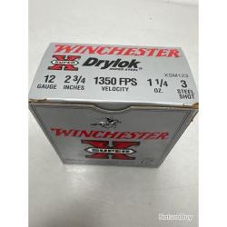 CARTOUCHES WINCHESTER DRYLOK X STEEL calibre 12/70 bj n°3 x25