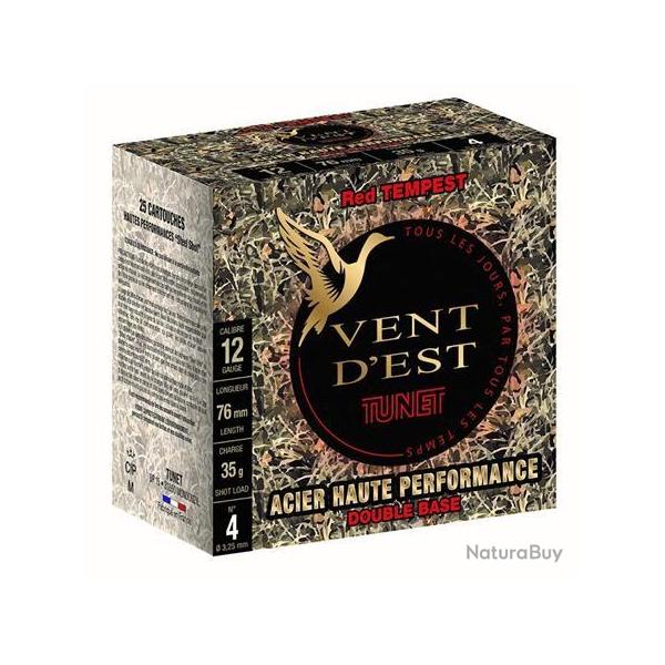 CARTOUCHE TUNET VENT D'EST RED TEMPEST HP calibre 12/76 35g n4 acier x25