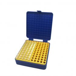 boite a munitions 22Lr X100 pour match ou loisirs couleur bleue