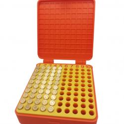 boite a munitions 22Lr X100 pour match ou loisirs couleur orange