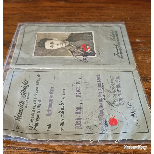Permis de conduire allemand WW2