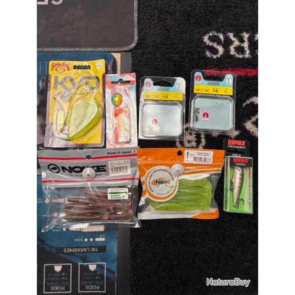 LOT DE LEURRES peche surper promo aux encheres   coup de balais armurerie
