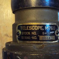 TELESCOPE M 76 G POUR CHAR SHERMAN US WW2