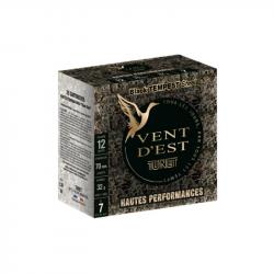 CARTOUCHE TUNET BLACK TEMPEST ACIER VENT D'EST HP calibre 12/70 32g n°7acier x25