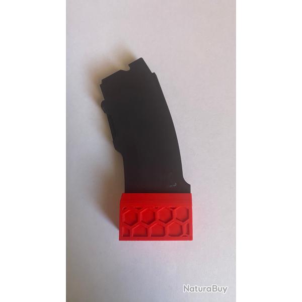 Talon de chargeur CZ455 CZ457 modle TCZ-Hexa (base pad) Rouge