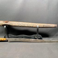 ANCIEN SABRE YATAGAN ALGERIEN, XIX° SIECLE, PERIODE OTTOMANE, MODELE PEU COURANT, AFRICAIN, MAGHREB