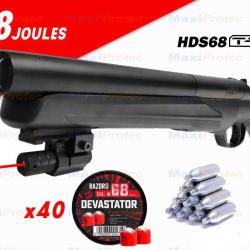 Fusil Umarex HDS68 T4E + Laser + Slugs + Co2 (16 Joules)
