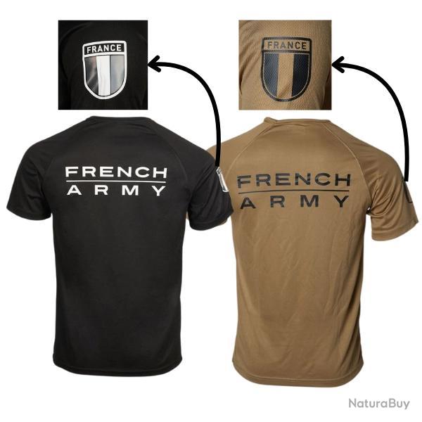 T-Shirt FRENCH ARMY Respirant M, Noir
