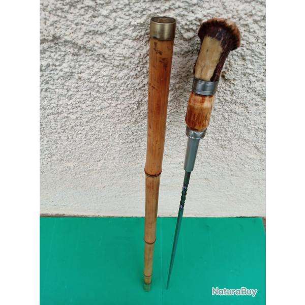 ANCIENNE CANNE  EPEE  .  COMPLET  .  AUCUN JEU  . PARFAIT FONCTIONNEMENT  .