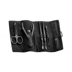 Boker Hygiène et Beauté  - Set de Manucure compact (6 pièces) - Etui Cuir