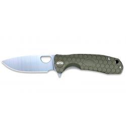Honey Badger Flipper Large Green - Lame 92mm - Manche FRN - Clip
