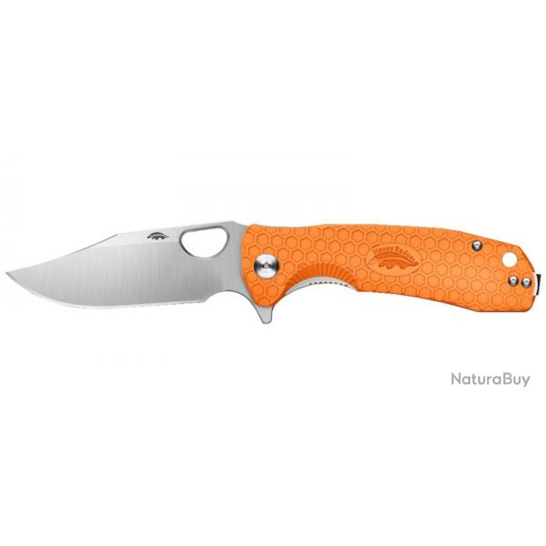 Honey Badger Flipper Large Orange - Lame 92mm - Manche FRN - Clip rversible