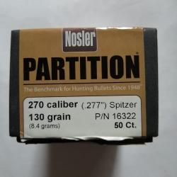 projectiles nosler partition cal. 270  8,4 grammes