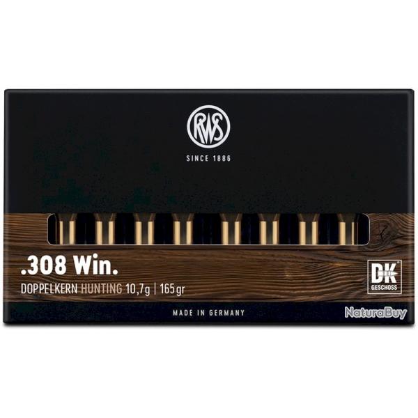 Munition RWS Cal.308 Win. DK 10,7gr 165G par 20