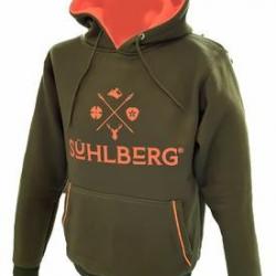 Sweat à capuche Sühlberg vert et orange taille S.