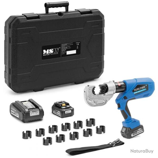 Pince à sertir hydraulique 16 à 400 mm² pressage hexagonal 120 kn caoutchouc plastique acier bleu 1