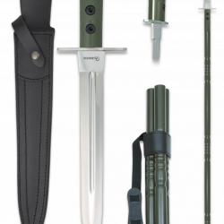 ÉPIEU DE CHASSE LANCE DÉMONTABLE PROFESSIONNEL  LAME DE 30 CM TRÈS RÉSISTANTE